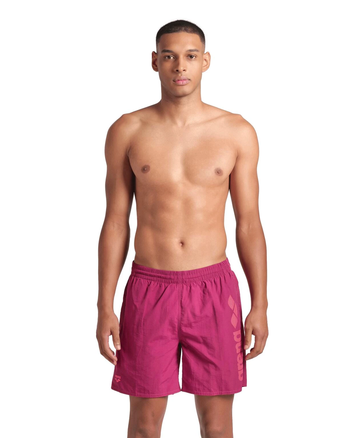 1. Arena - sort inot barbati - Logotype Beach Boxer - Dark I Purple I Calypso I Coral