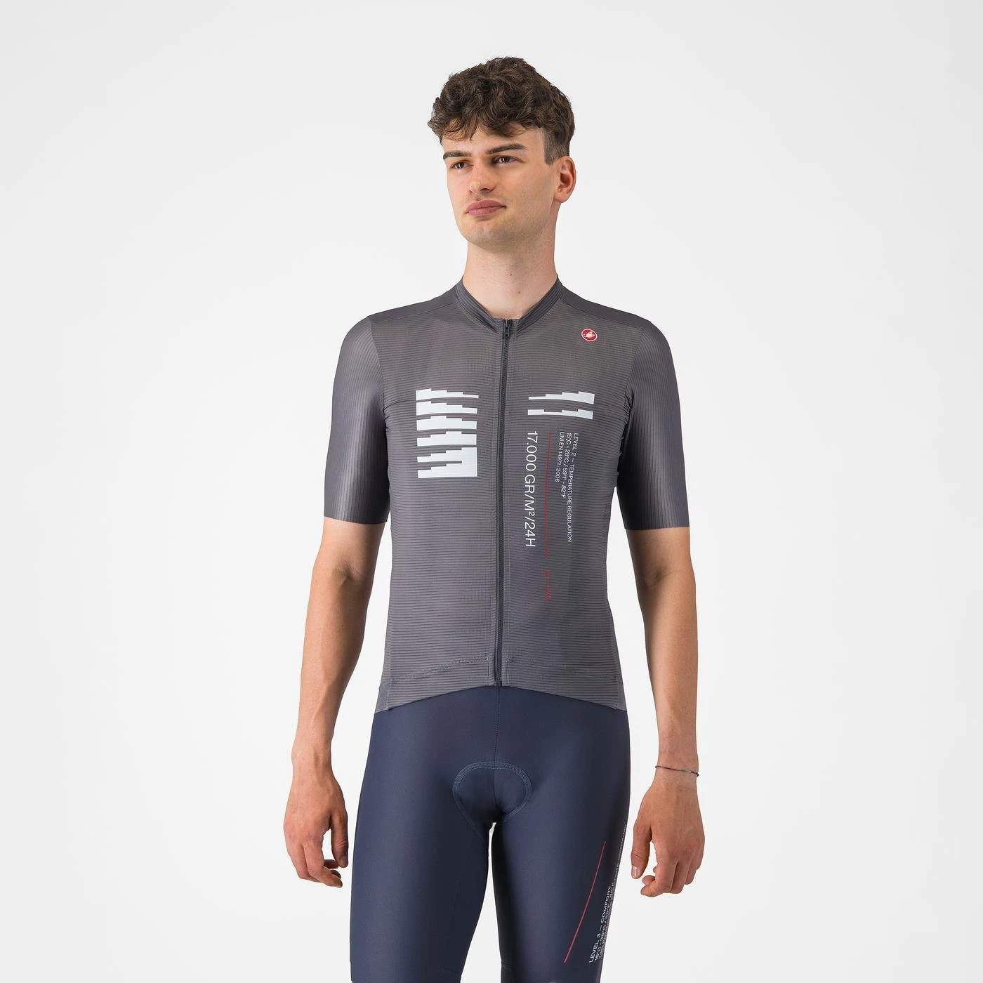 1. Castelli - tricou ciclism maneca scurta tailored fit - Espresso R--A/D Jersey - gri inchis Smokey
