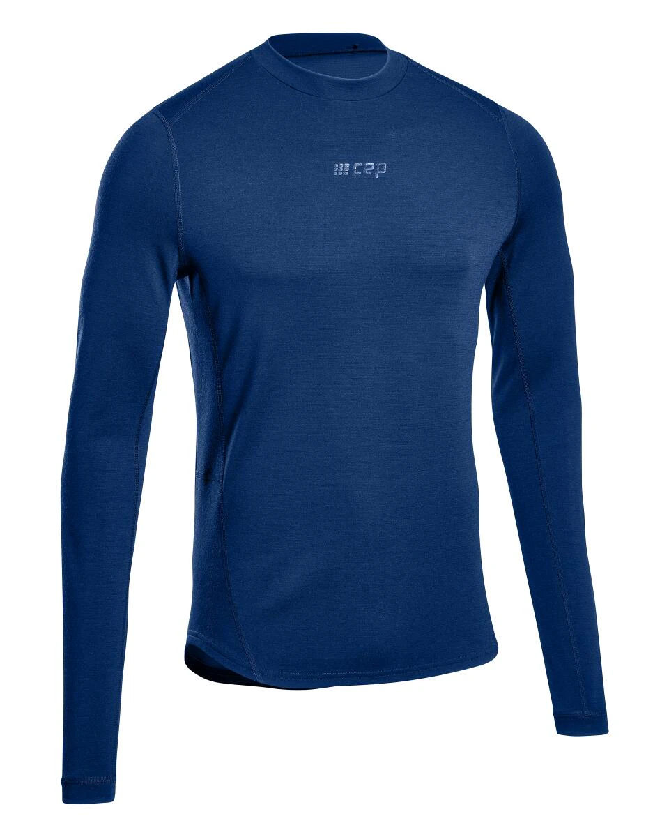 1. CEP - bluza cu maneca lunga - cold weather merino shirt long sleeve - blue