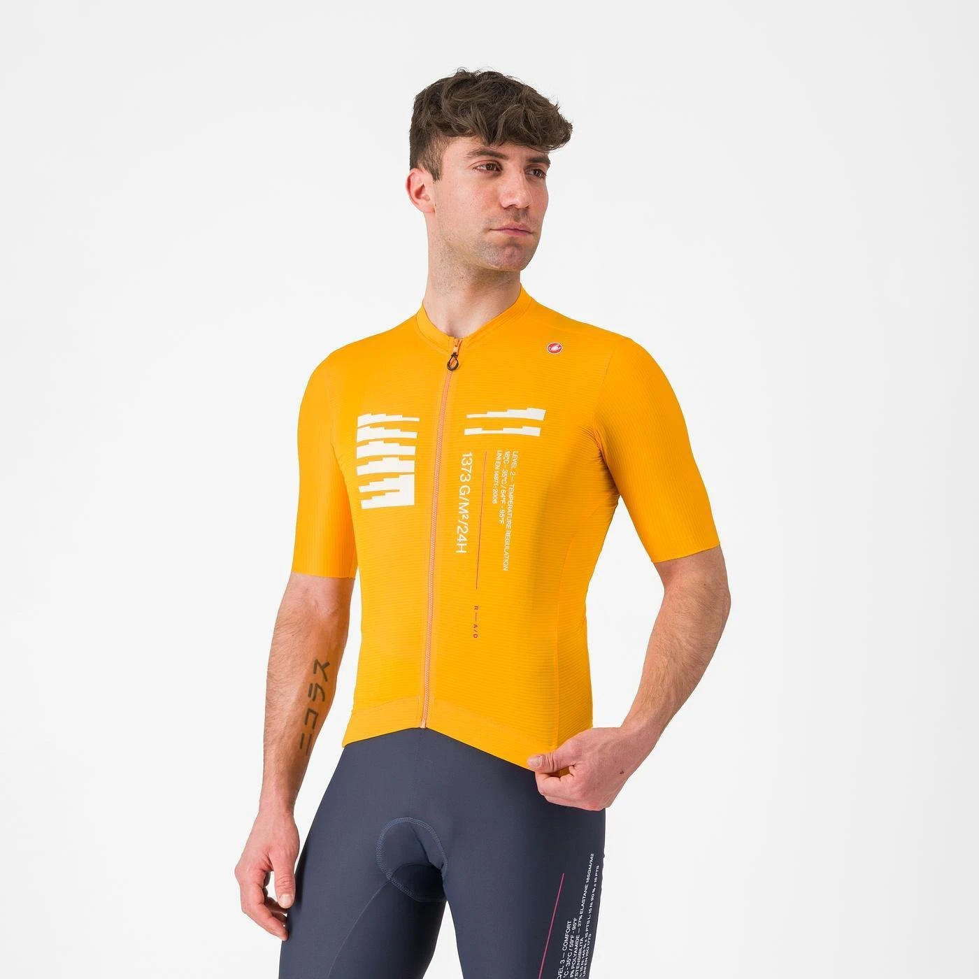 Castelli - tricou ciclism maneca scurta tailored fit - Espresso R--A/D Jersey - portocaliu - 68537