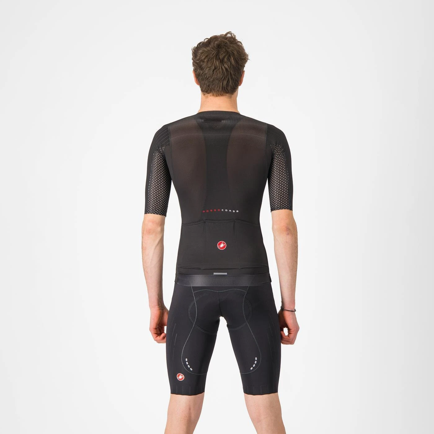 2. Castelli - pantaloni ciclism scurti cu bretele - Free Aero Race S Bibshort - negru