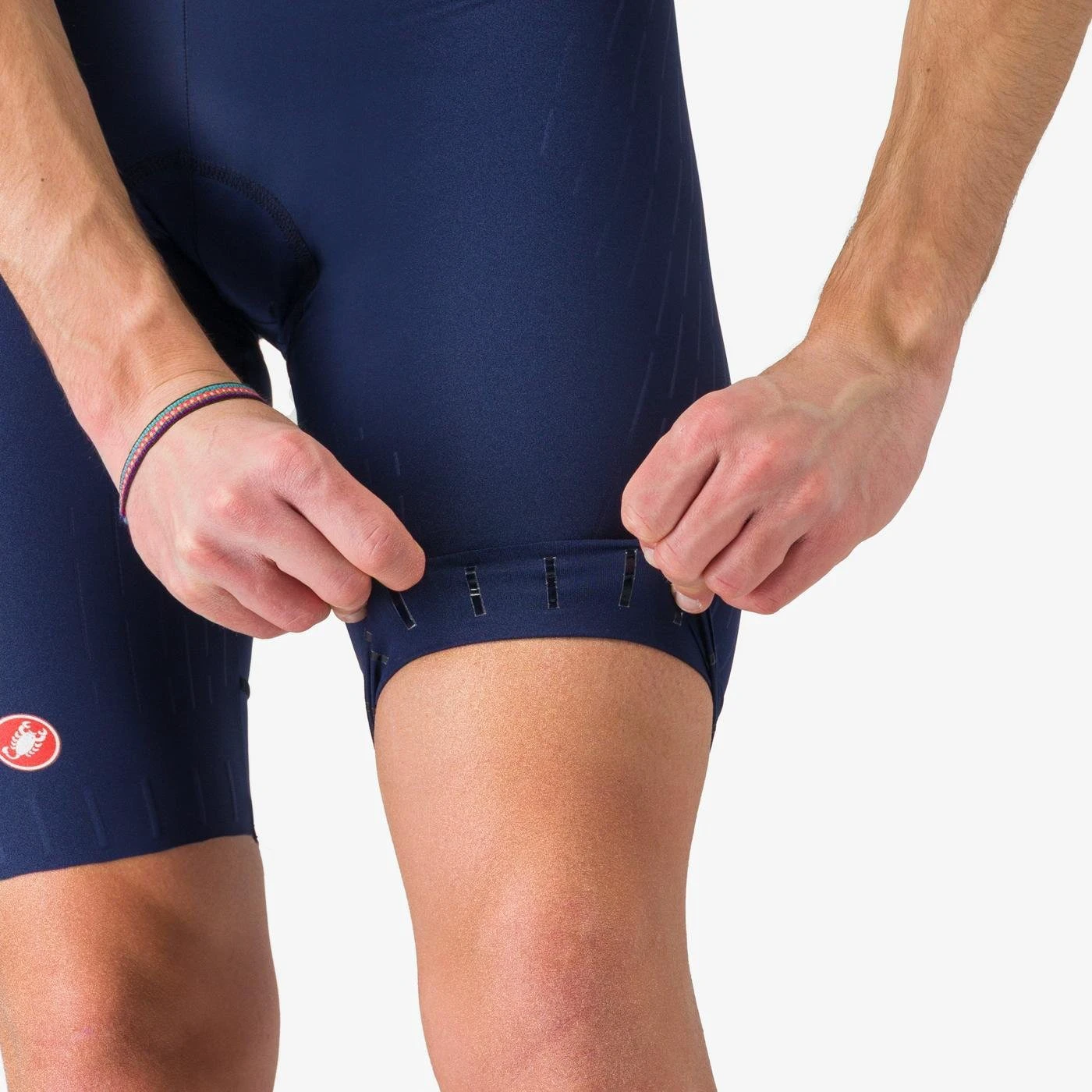 3. Castelli - pantaloni ciclism scurti cu bretele - Free Aero Race S Bibshort - albastru belgian