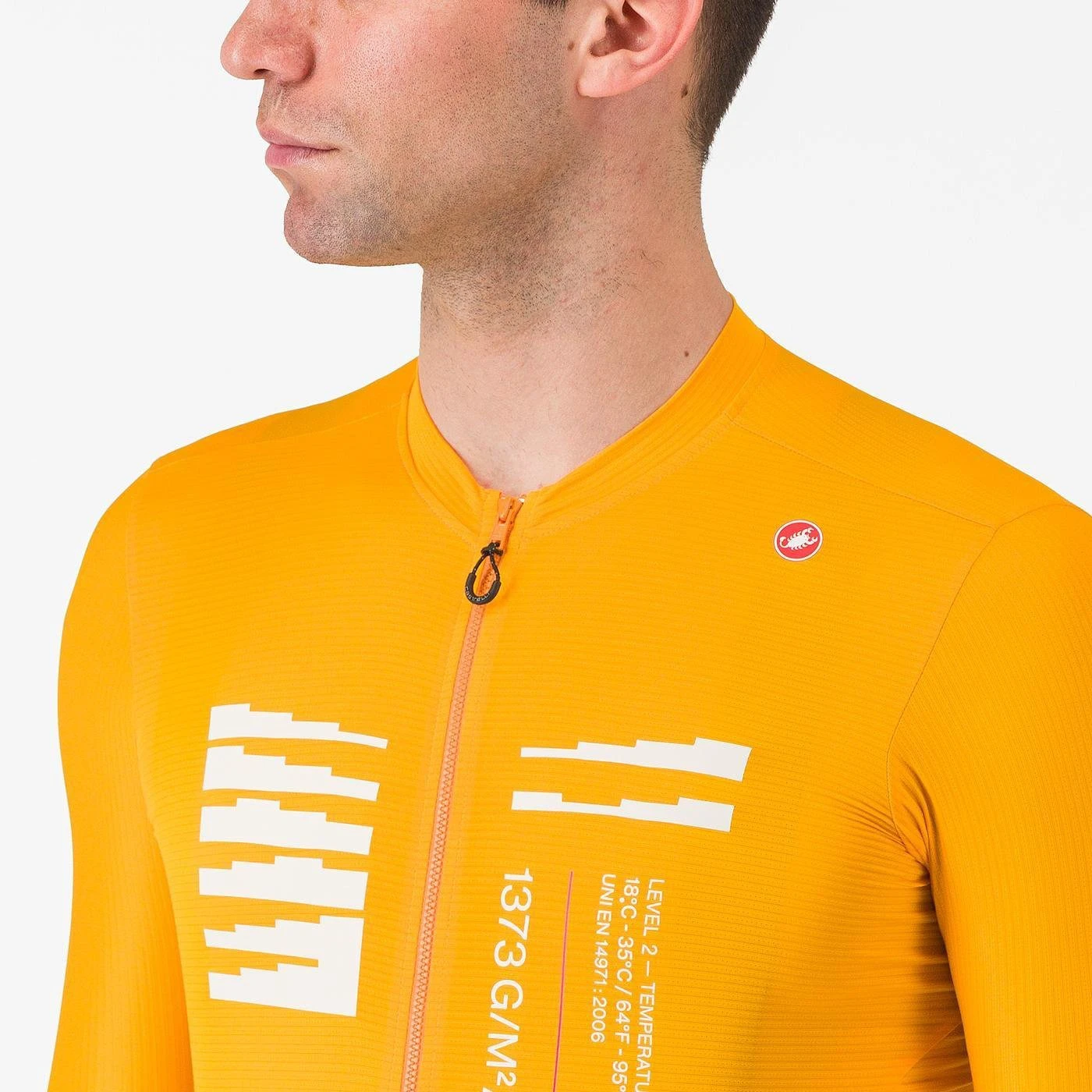 3. Castelli - tricou ciclism maneca scurta tailored fit - Espresso R--A/D Jersey - portocaliu