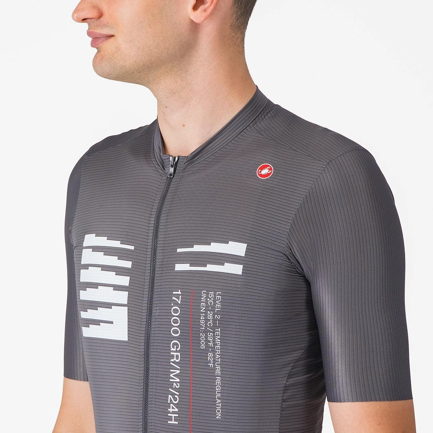 3. Castelli - tricou ciclism maneca scurta tailored fit - Espresso R--A/D Jersey - gri inchis Smokey