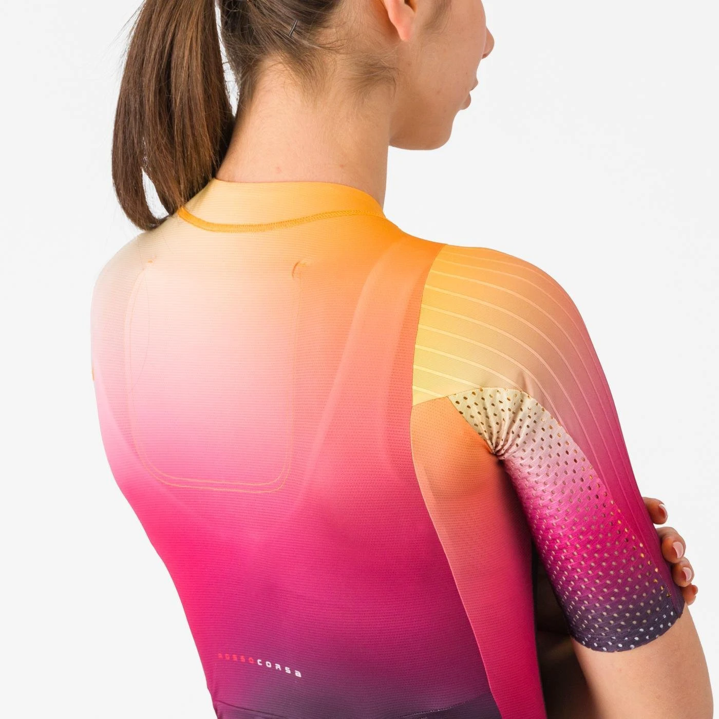 4. Castelli - costum triatlon cu maneca scurta - Free Sanremo 3 W Suit Short Sleeve - negru | portocaliu vivid