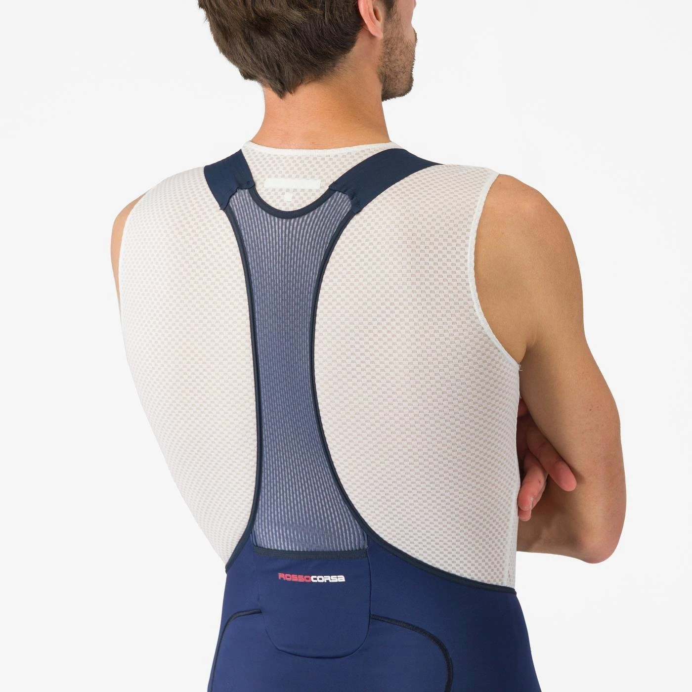 4. Castelli - pantaloni ciclism scurti cu bretele - Free Aero Race S Bibshort - albastru belgian