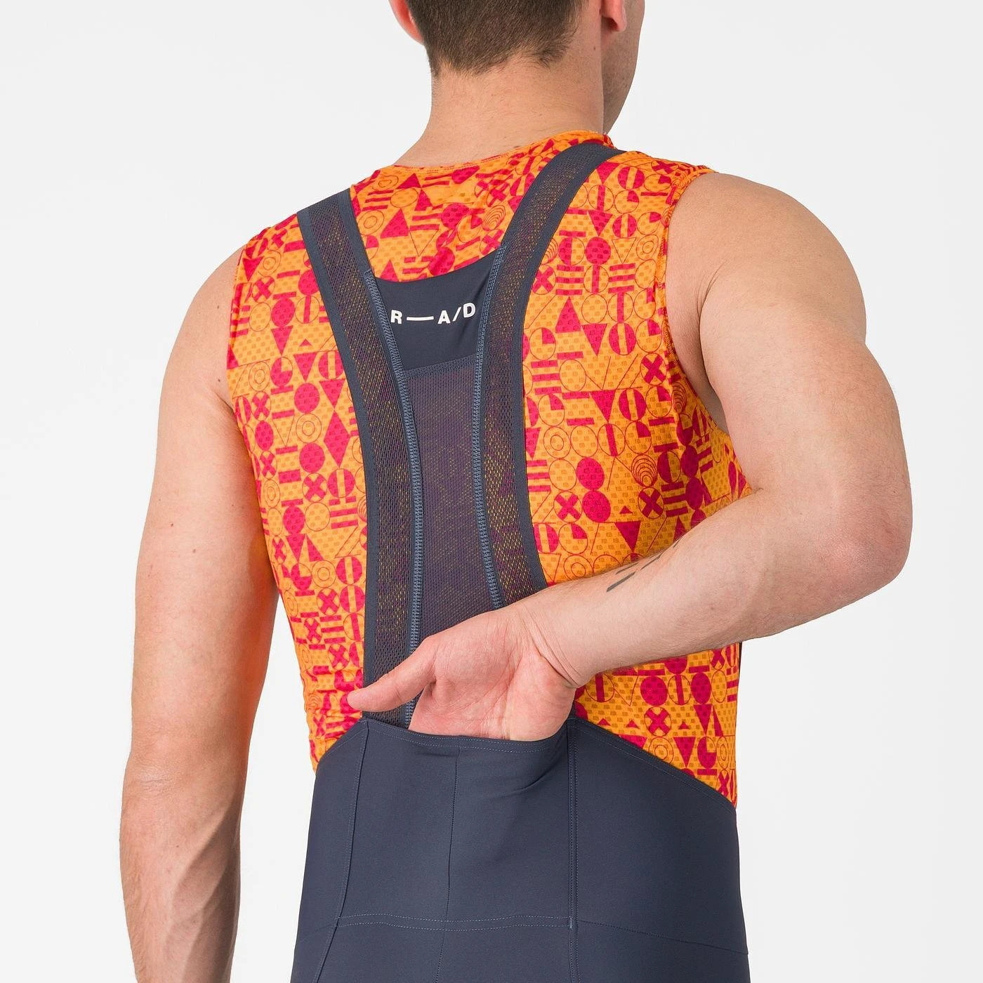 5. Castelli - pantaloni ciclism scurti cu bretele - Espresso R--A/D Bibshort - albastru Twilight