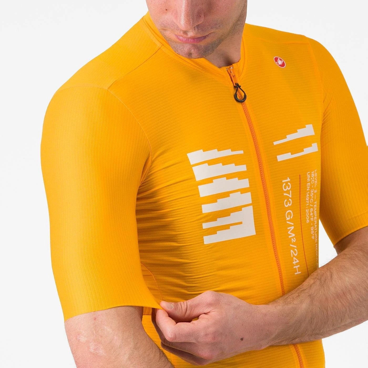 5. Castelli - tricou ciclism maneca scurta tailored fit - Espresso R--A/D Jersey - portocaliu