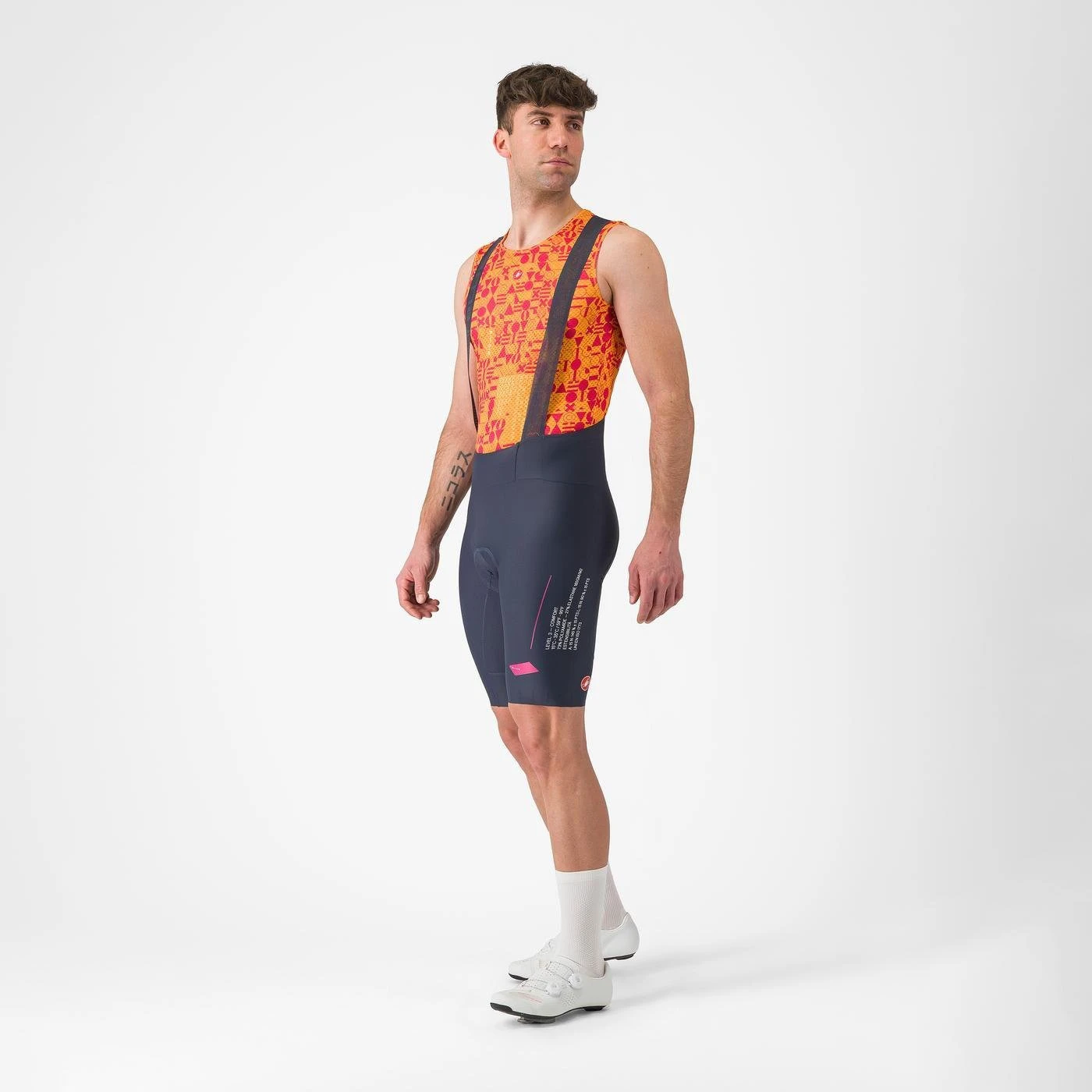 6. Castelli - pantaloni ciclism scurti cu bretele - Espresso R--A/D Bibshort - albastru Twilight