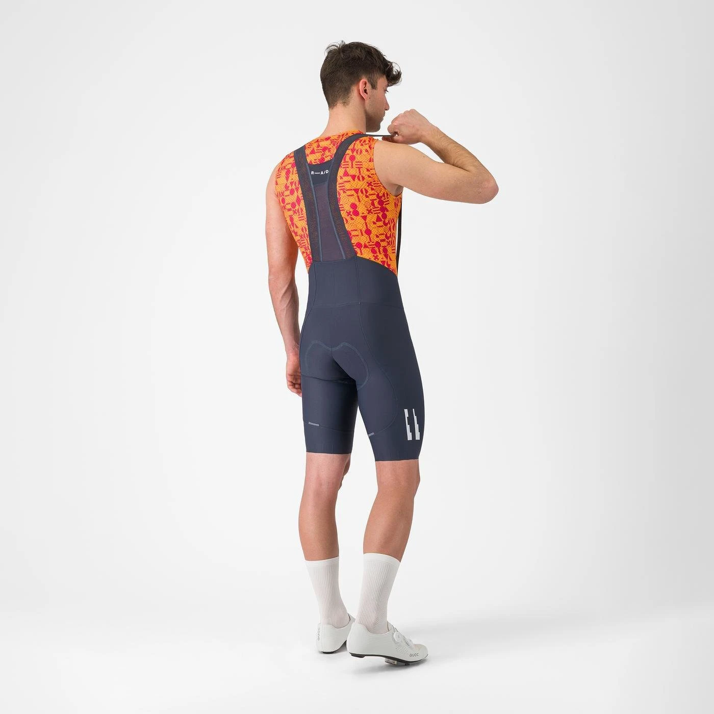7. Castelli - pantaloni ciclism scurti cu bretele - Espresso R--A/D Bibshort - albastru Twilight