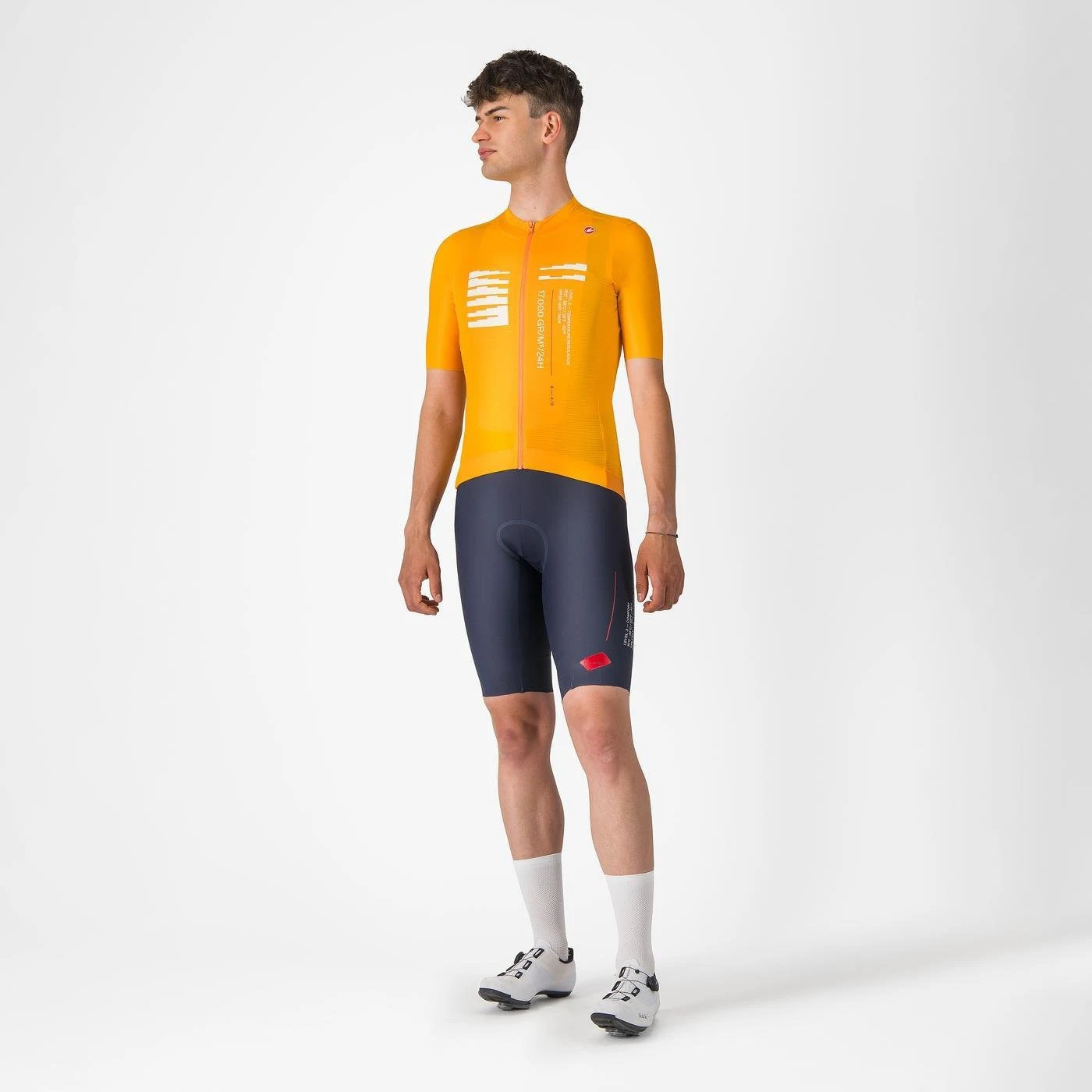 8. Castelli - pantaloni ciclism scurti cu bretele - Espresso R--A/D Bibshort - albastru Twilight
