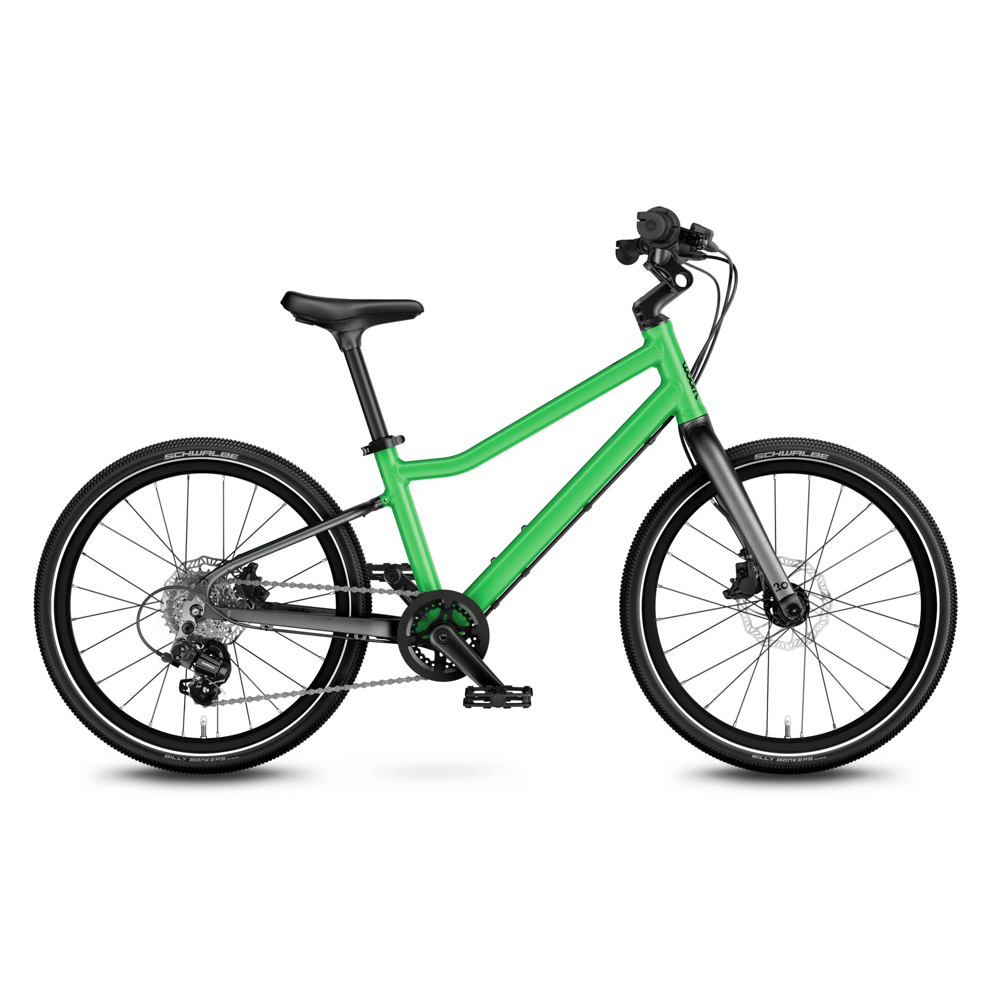 Bicicleta copii Woom 4 Explore cu roti 20" verde Jungle Green - 71440