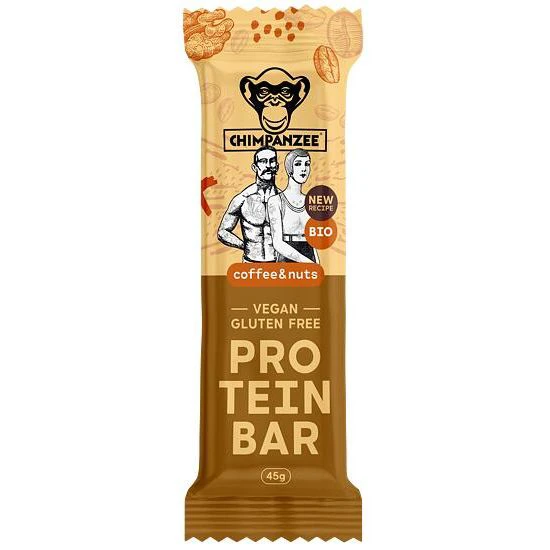 1. Chimpanzee - baton protein bar vegan fara gluten - Coffee nuts (cafea si nuci) - 45g