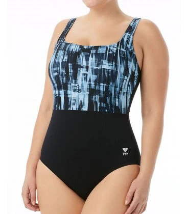 1. TYR - costum intreg - Tremiti Scoop Neck Controlfit - negru gri