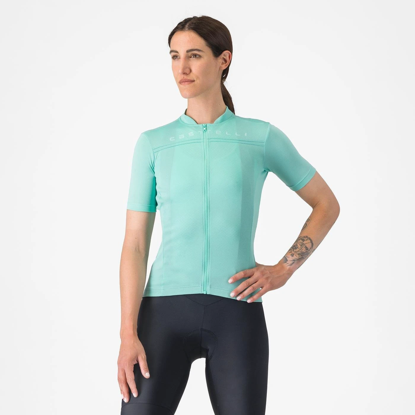 Castelli - tricou ciclism maneca scurta regular fit - Anima 4 W Jersey - 18-32 gr C - albastru deschis - 68571