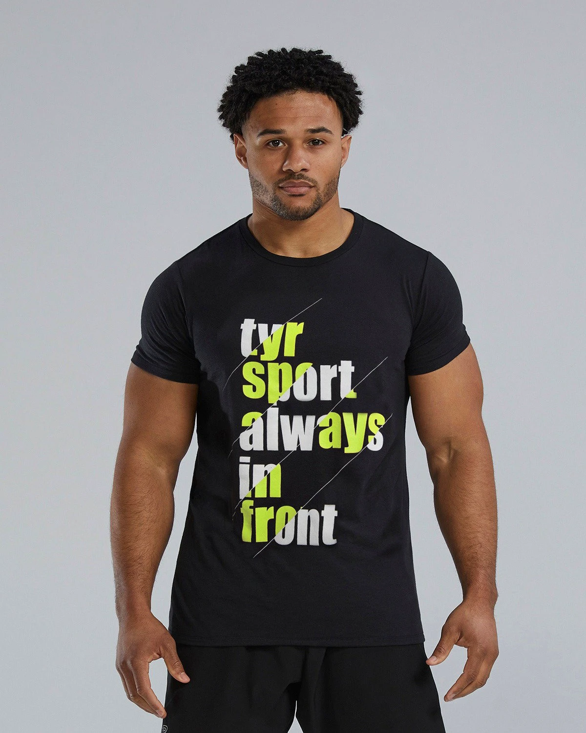TYR - tricou casual - Graphic Tee - negru I lime - 68855