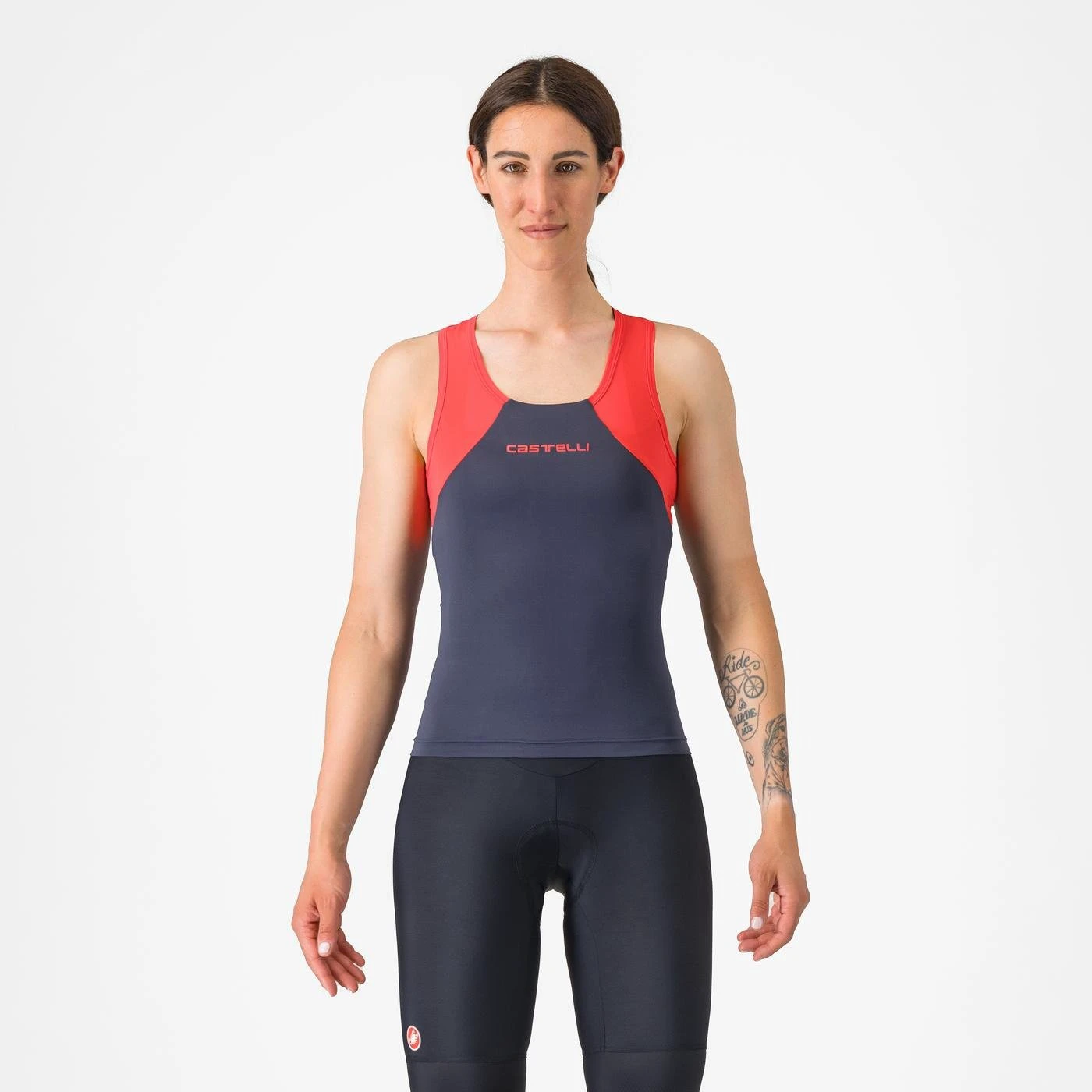 Castelli - maiou ciclism - Sole W Top - bleumarin | rosu - 68634