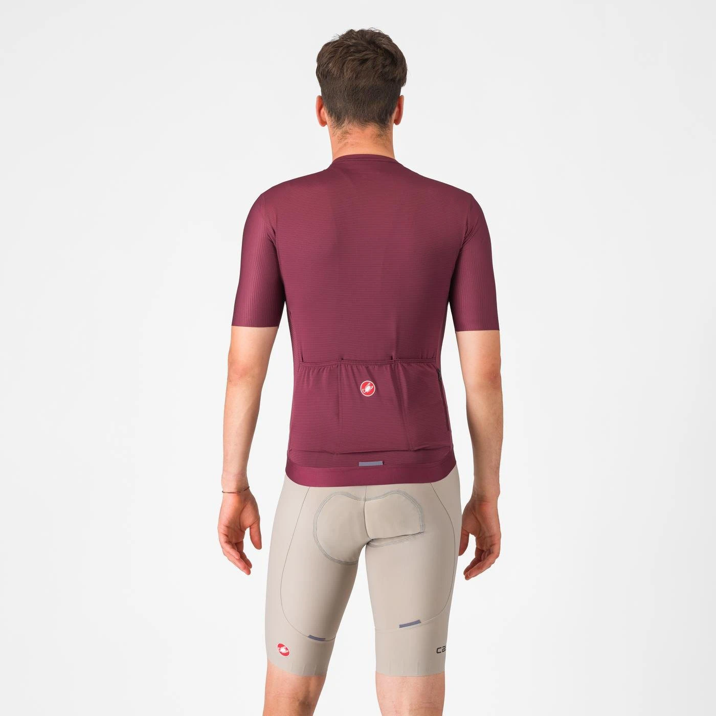 2. Castelli - pantaloni ciclism scurti cu bretele - Espresso Bibshort - 15-35 gr C - argila