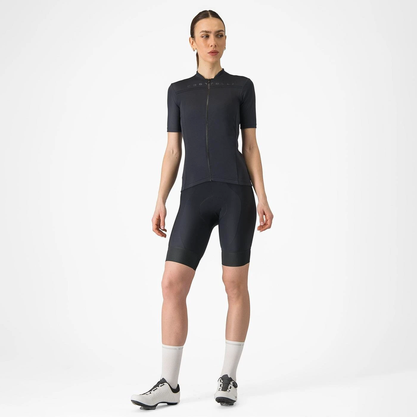 5. Castelli - tricou ciclism maneca scurta regular fit - Anima 4 W Jersey - 18-32 gr C - negru deschis