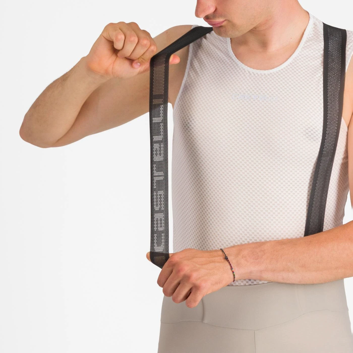 5. Castelli - pantaloni ciclism scurti cu bretele - Espresso Bibshort - 15-35 gr C - argila