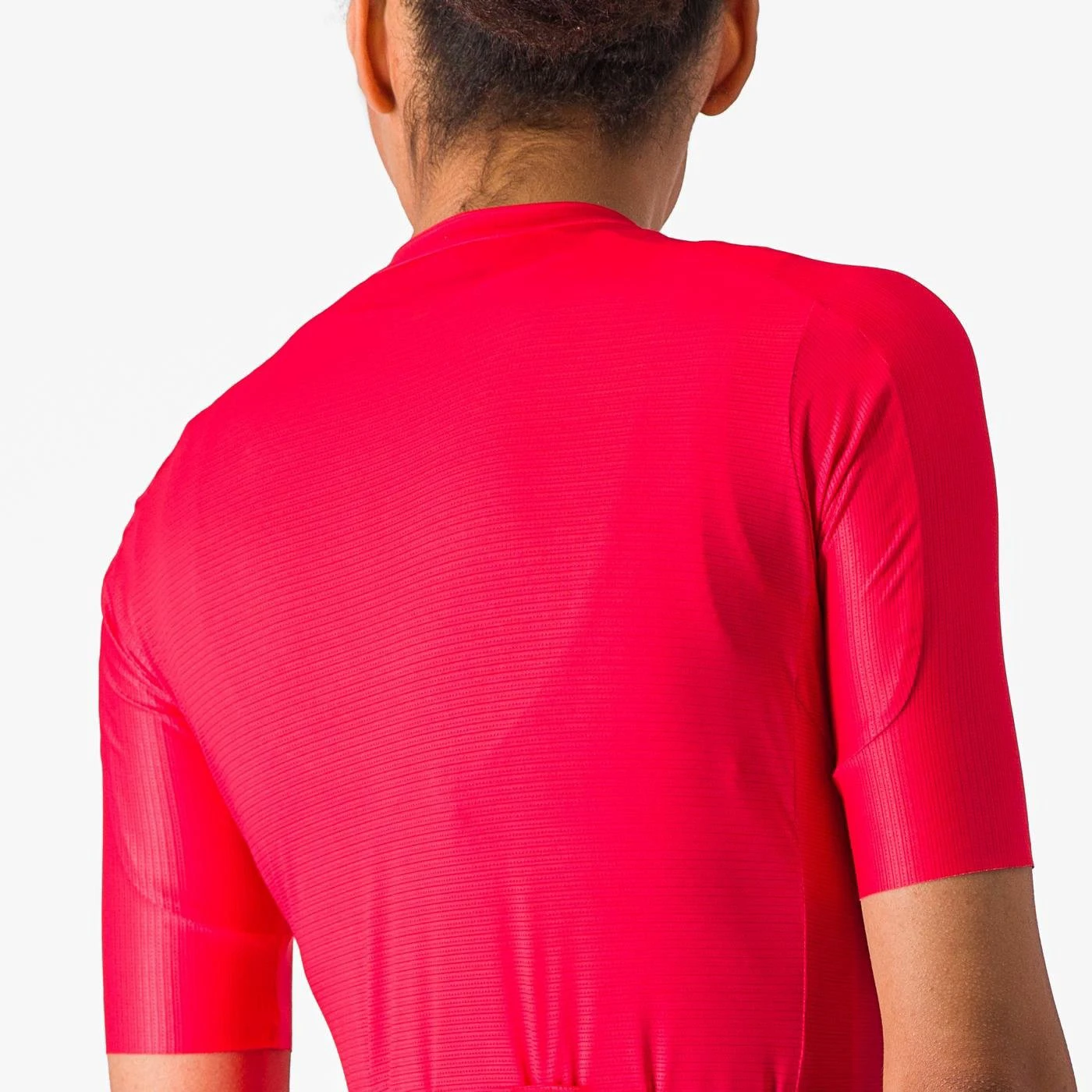 6. Castelli - tricou ciclism maneca scurta tailored fit - Espresso W Jersey - rosu Hibiscus | gri