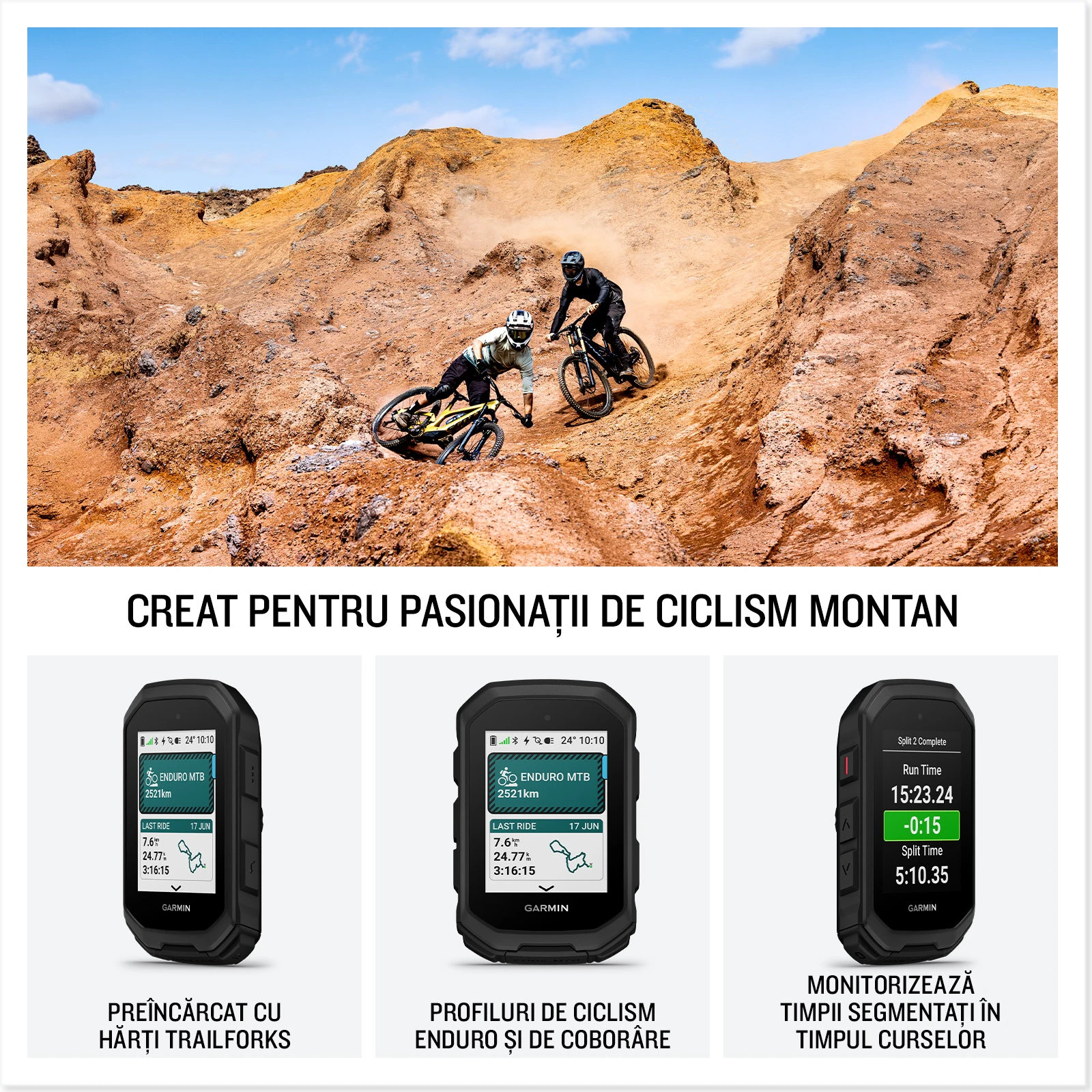 7. Garmin Edge MTB - ciclocomputer cu GPS