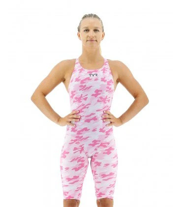 1. TYR - costum tehnic intreg pentru femei - Thresher - roz I alb