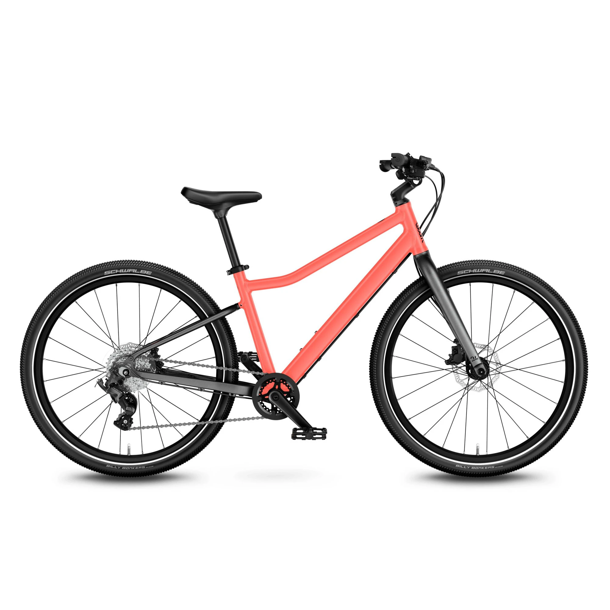 1. Bicicleta copii Woom 5 Explore cu roti 24" portocaliu Neon Coral