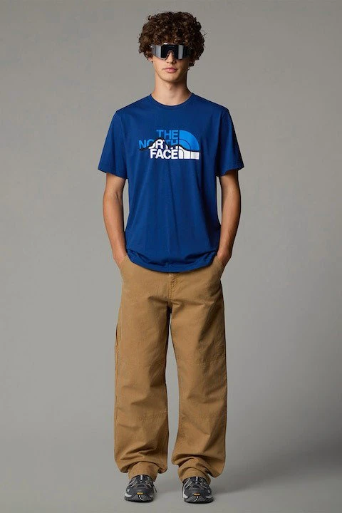 2. The North Face - tricou - M Mountain Line - Albastru