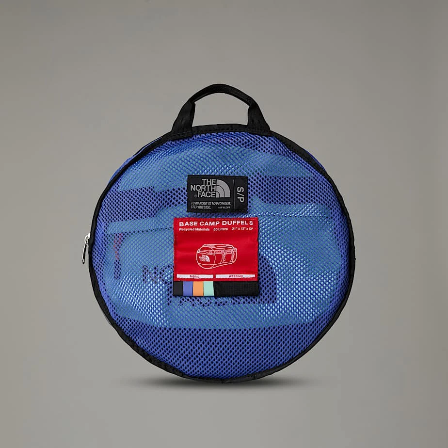 7. The North Face - geanta - Base Camp Duffel Small - Albastru | Portocaliu