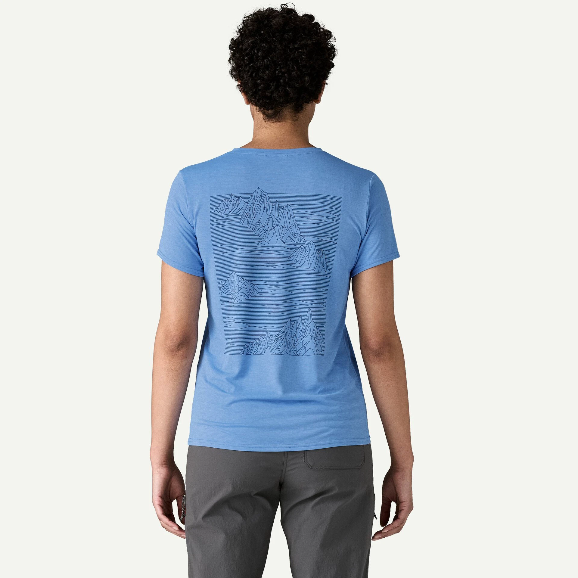 3. Patagonia - tricou - W Capilene Cool Daily Graphic - Albastru