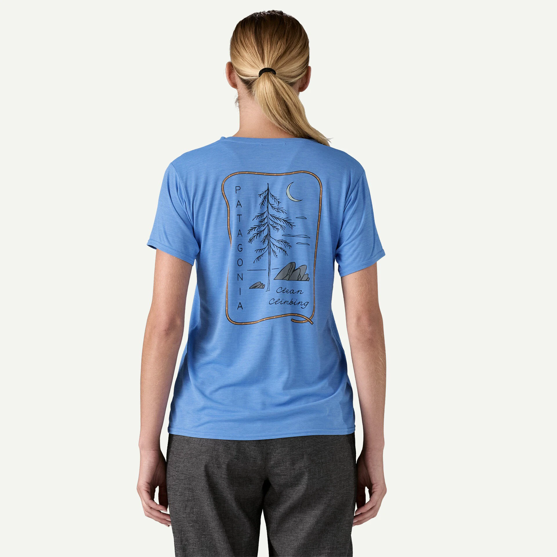 3. Patagonia - tricou - W Capilene Cool Daily Graphic Lands - Gri