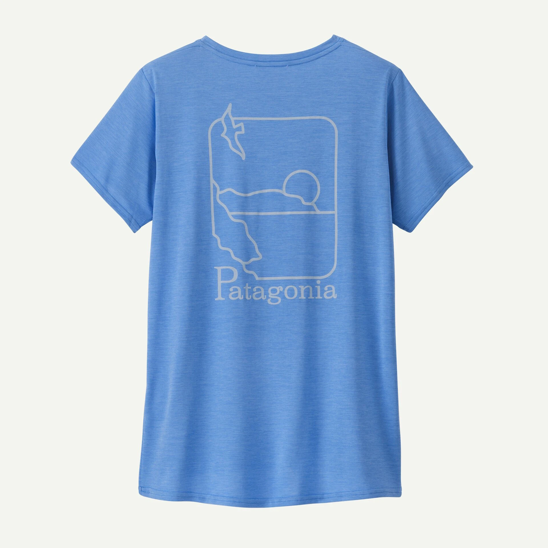 1. Patagonia - tricou - W Capilene Cool Daily Graphic Waters - Albastru deschis