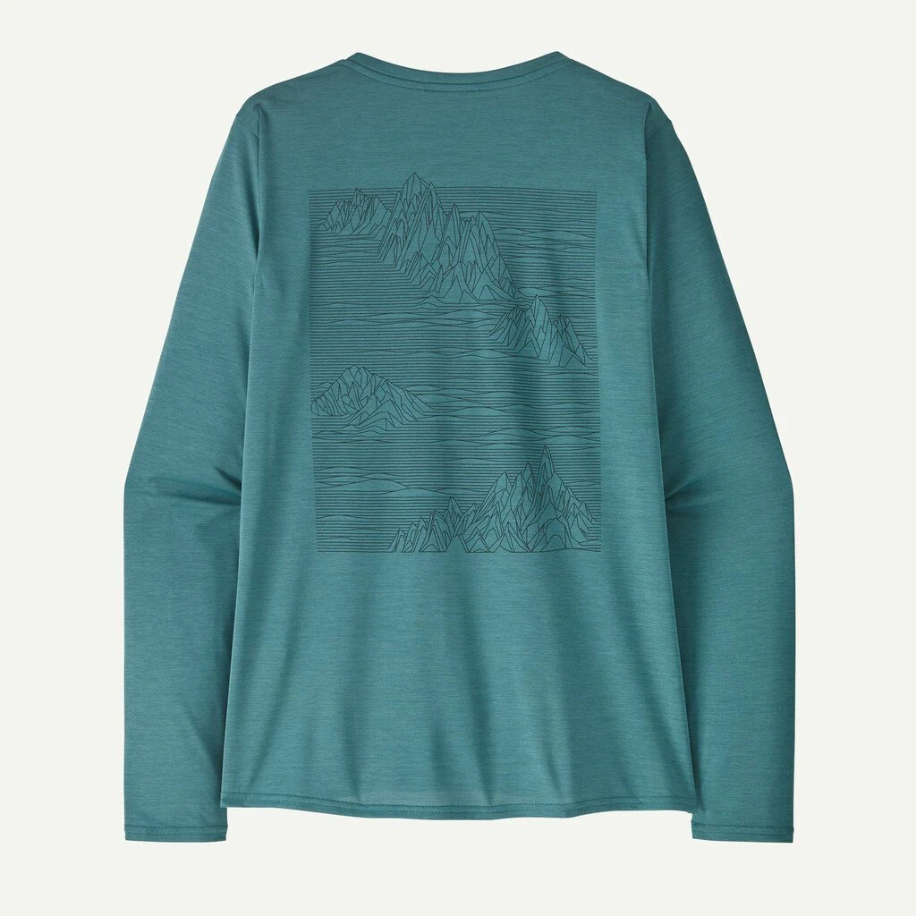 1. Patagonia - bluza - W Capilene Cool Daily Graphic - Albastru