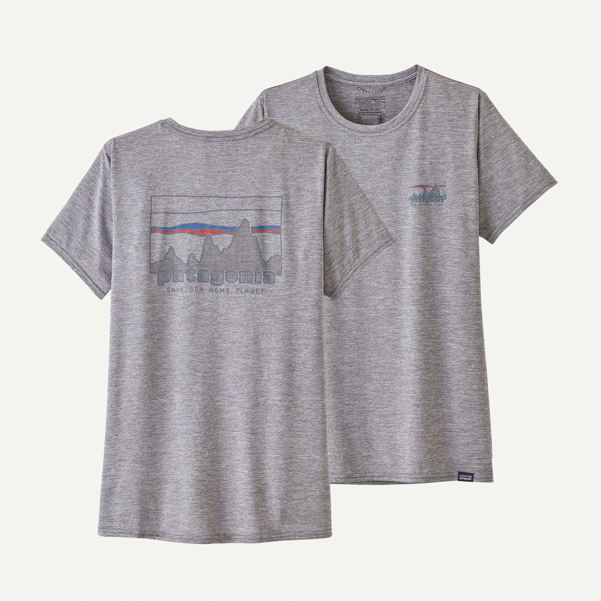 1. Patagonia - tricou - W Capilene Cool Daily Graphic - Gri