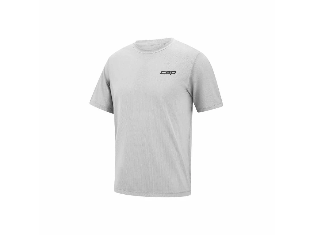 3. CEP - tricou tehnic - run shirt short sleeve - light grey