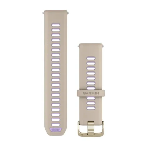 1. Garmin - curea silicon Forerunner - Quick Release 22 - French Grey I Indigo transparent cu Componente Soft Gold