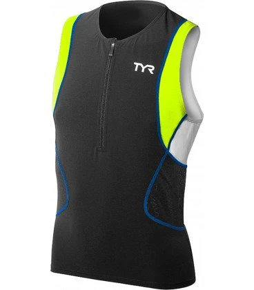 1. Men Competitor Singlet TYR negru-lime-albastru