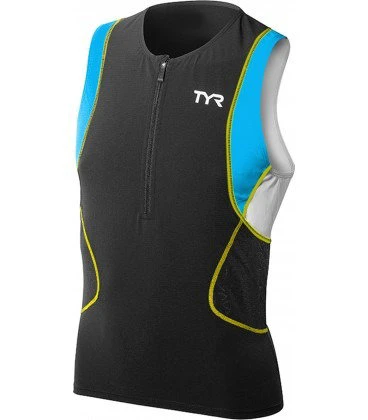 1. Men Competitor Singlet TYR negru-albastru-galben