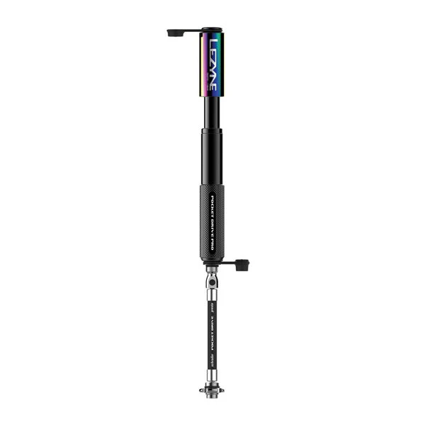 2. Lezyne - mini pompa - Hand Pump Pocket Drive Pro - 160 psi | 11 bar - neo metallic | black - 98g