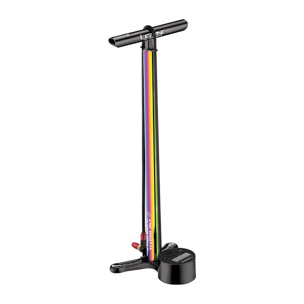 1. Lezyne - pompa podea - CNC Digital Drive 3.5 - manometru - Schrader I Presta - neo metallic - 220 psi