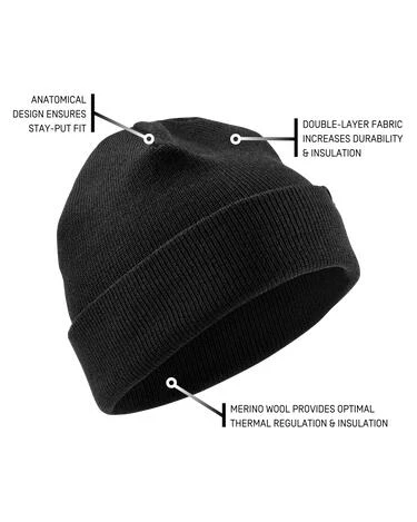 4. CEP - caciula - cold weather merino beanie - black