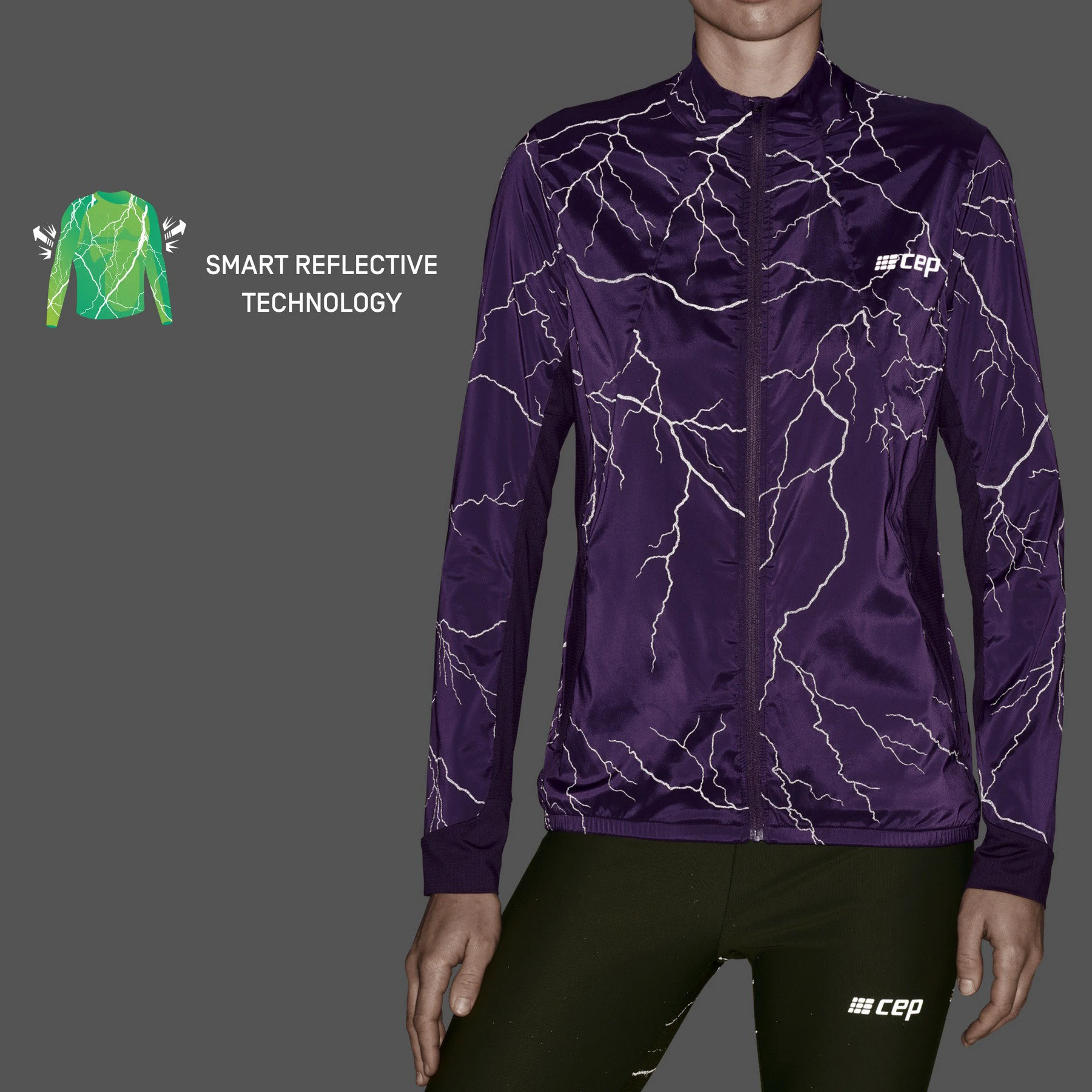 7. CEP - jacheta - reflective windbreaker W - purple