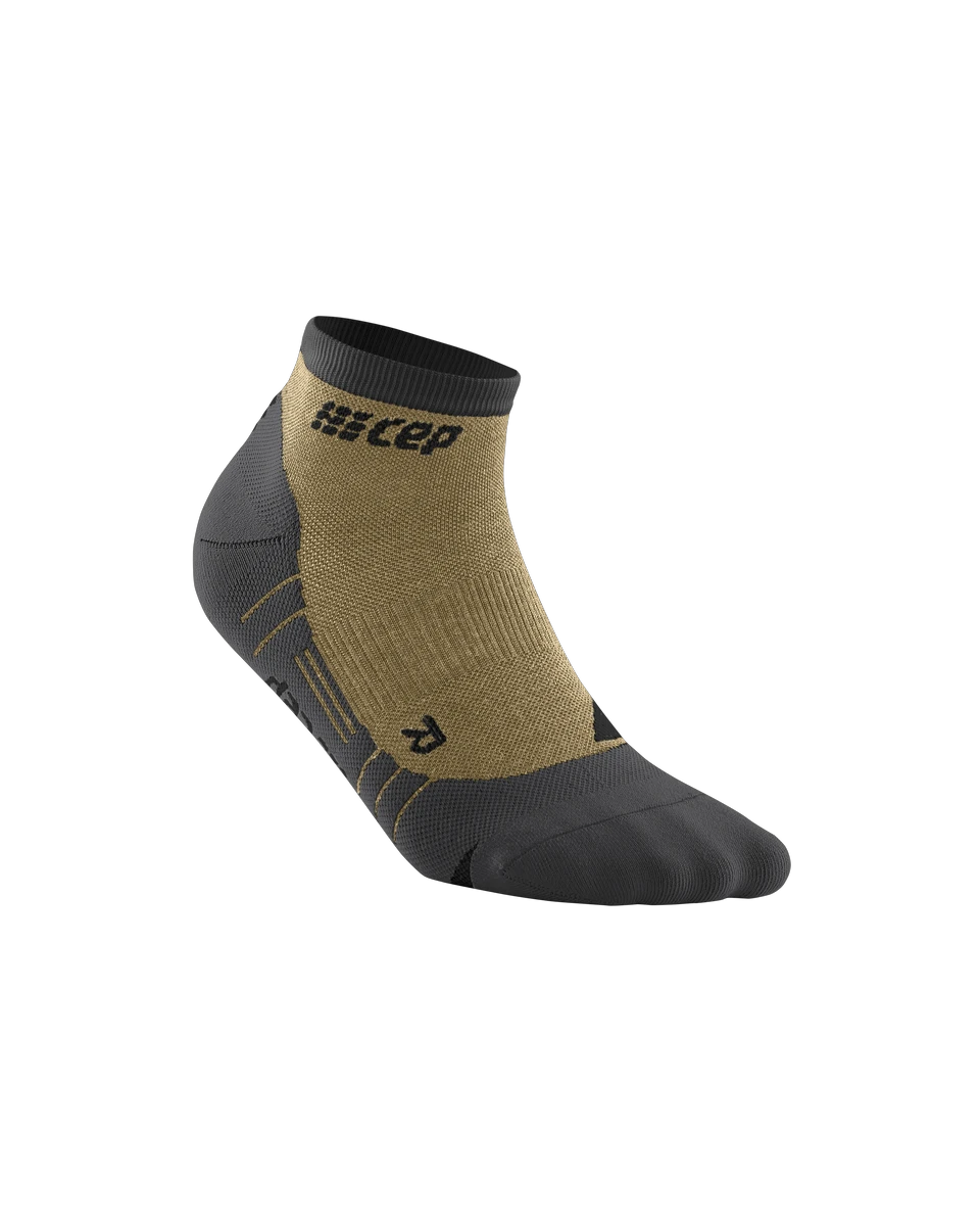 1. CEP - sosete compresie peste glezna - hiking light merino low-cut socks W - sand | grey