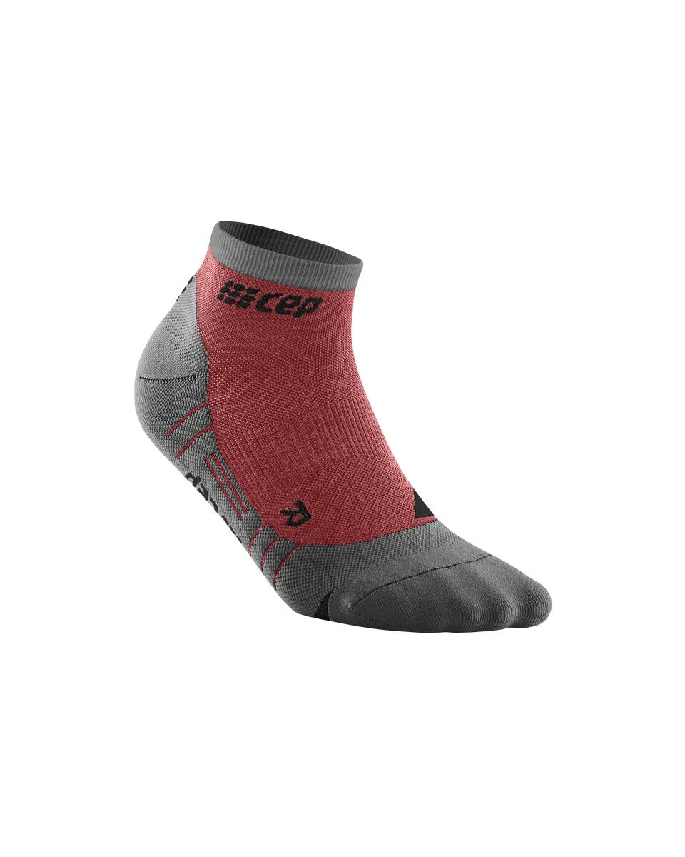 CEP - sosete compresie peste glezna - hiking light merino low-cut socks W - berry | grey - 70398