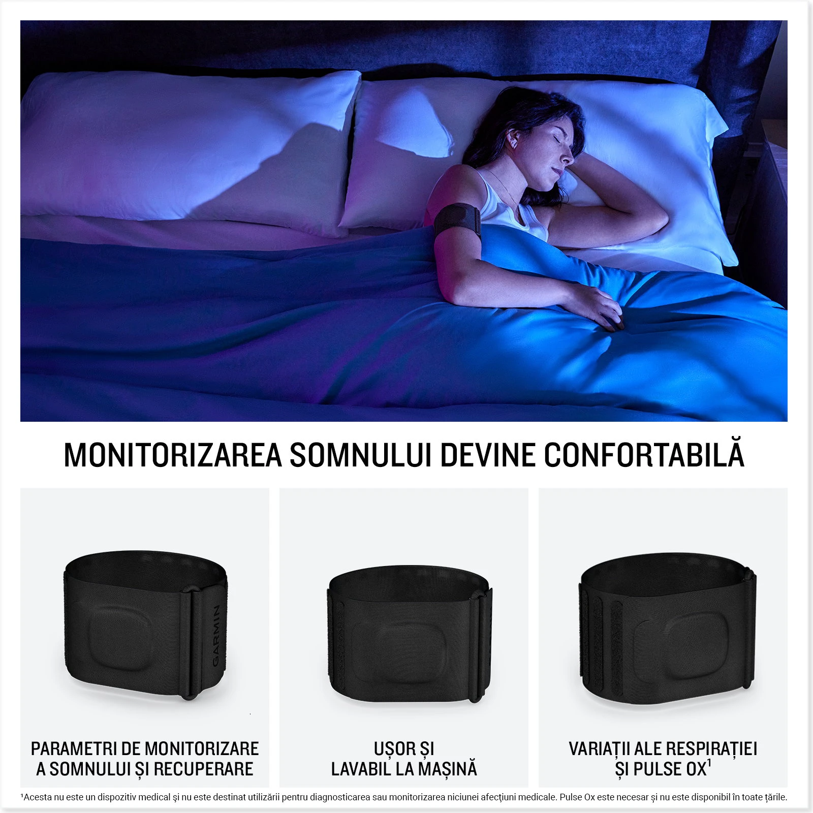 2. Monitor somn pentru brat Garmin Index Sleep Monitor L/XL