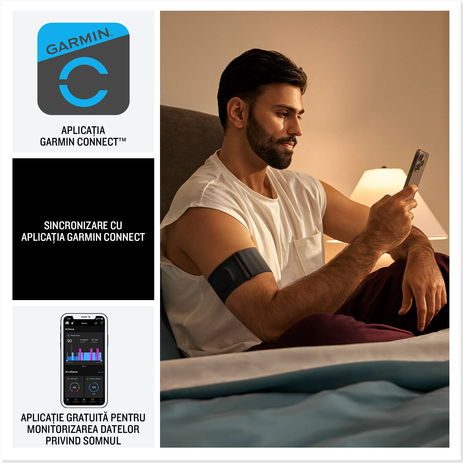 4. Monitor somn pentru brat Garmin Index Sleep Monitor L/XL