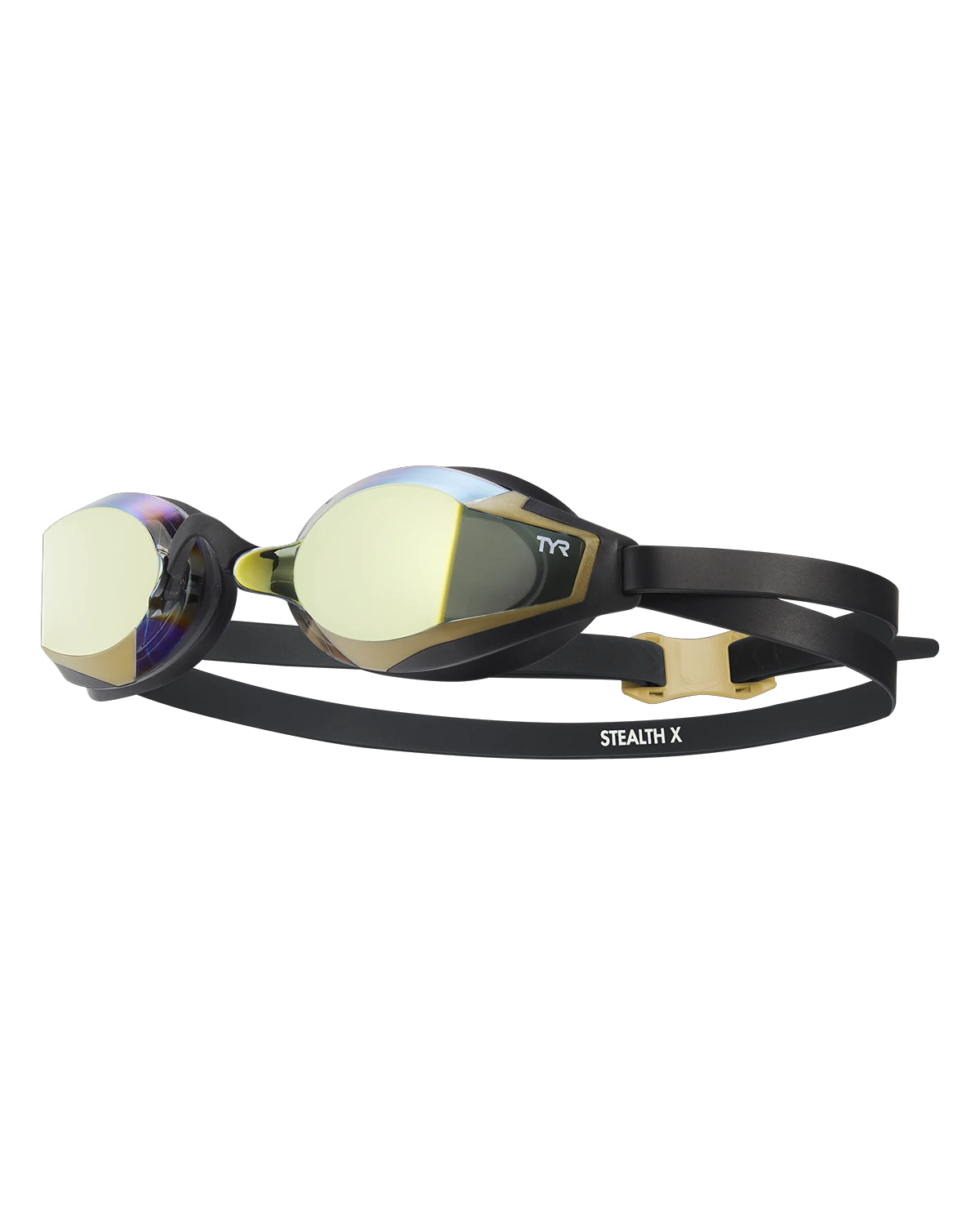 1. Ochelari înot TYR STEALTH-X Performance - auriu/negru | competiție
