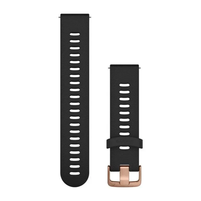 1. Garmin - curea silicon - Quick Release 20 - Black I Rose Gold