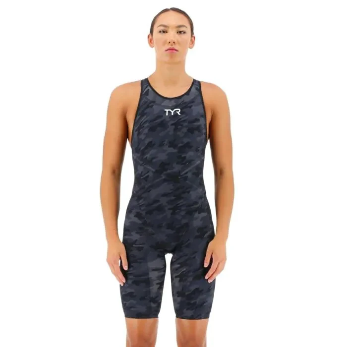 TYR - costum tehnic - Venzo Camo Open Back W - negru | gri - 152740